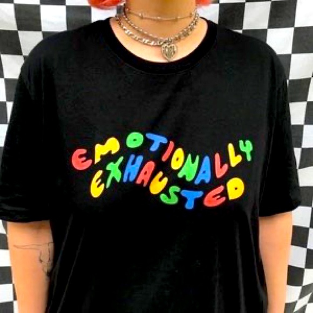 ✨🥀SHEIN EMOTIONALLY EXHAUSTED TEE!!🥀✨